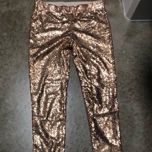 Rose Gold sequin leggings. Never been worn